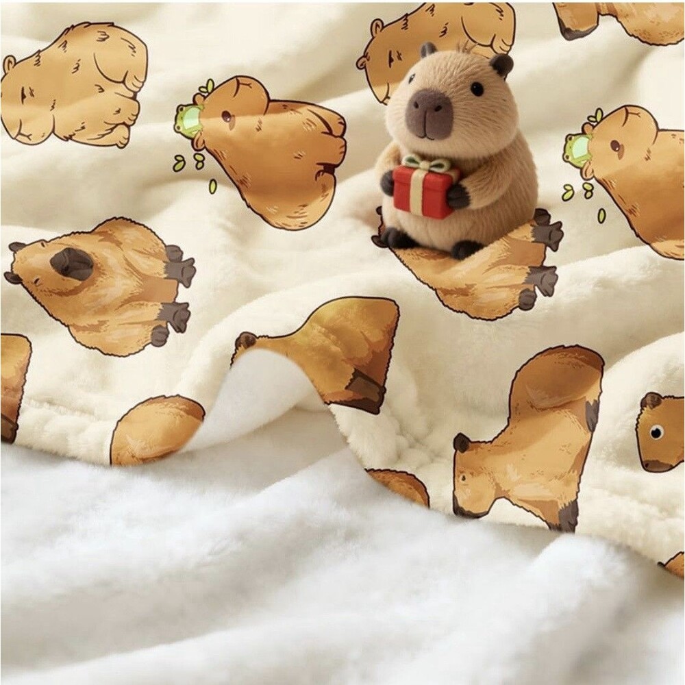 Capybaras Blanket Gift for Girls Boys Kids-40x50 Inches Soft Flannel Blankets... - Picture 4 of 8